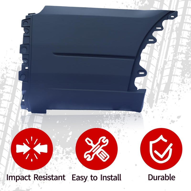 APASQRO Rear Right Lower Quarter Panel Trim Molding for Transit 150 250 350 2015-2019, Bumper Cover Extension End Cap Accessories, Matte Black, Passenger Side - Image 5
